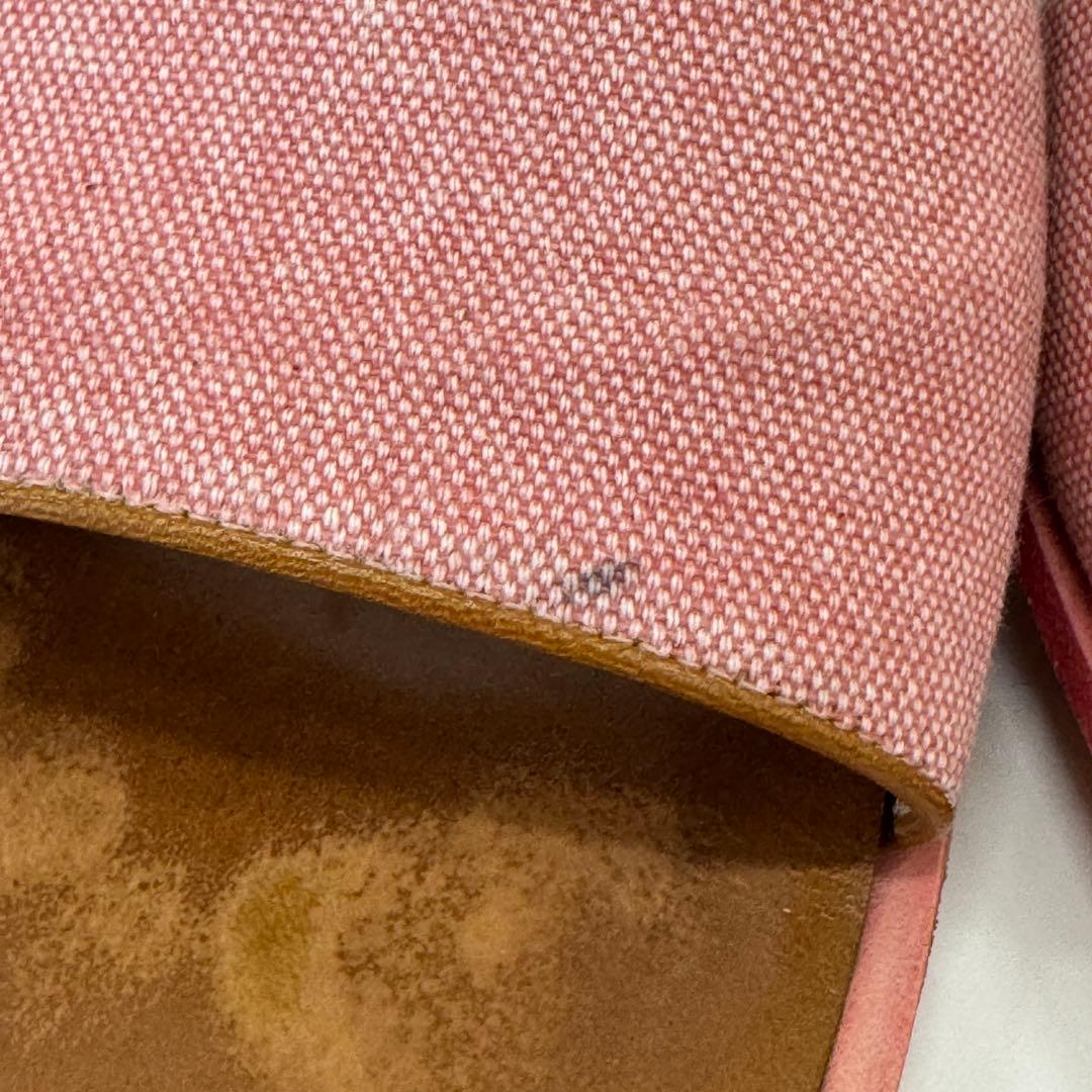 CHANEL ピンク キャンバス ミュール