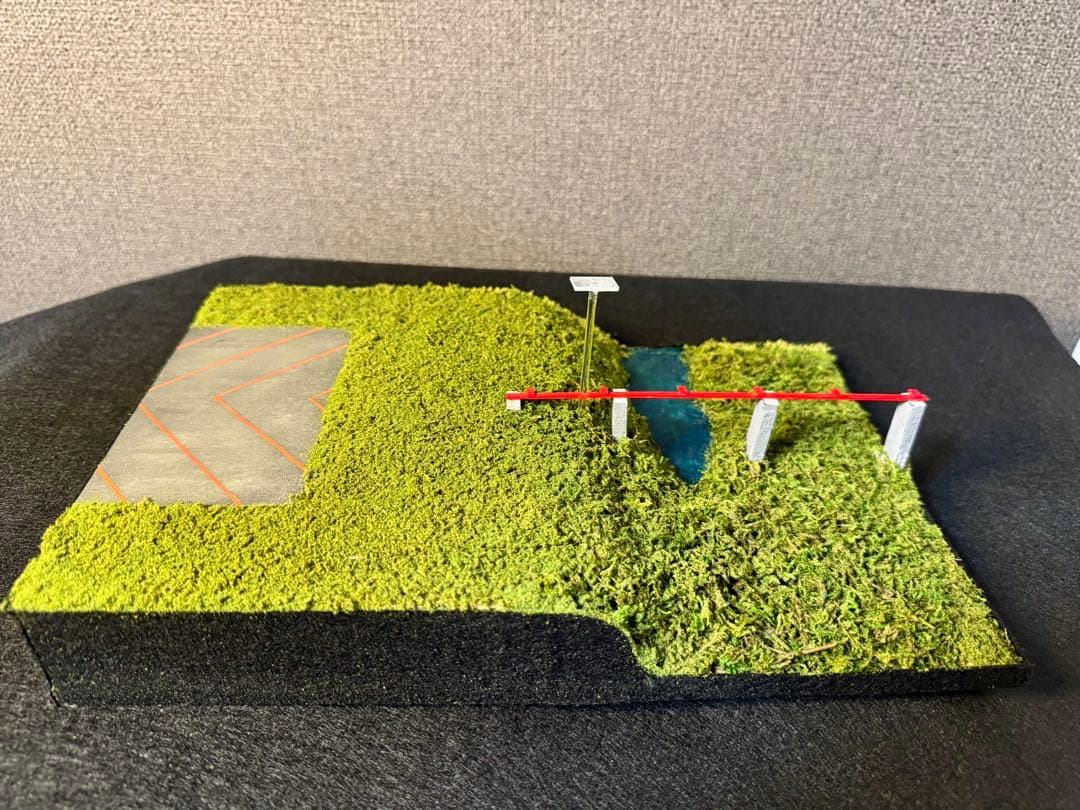 滑走路 進入灯 空港ジオラマ 1/500 着陸体勢 フルスクラッチ 航空機模型