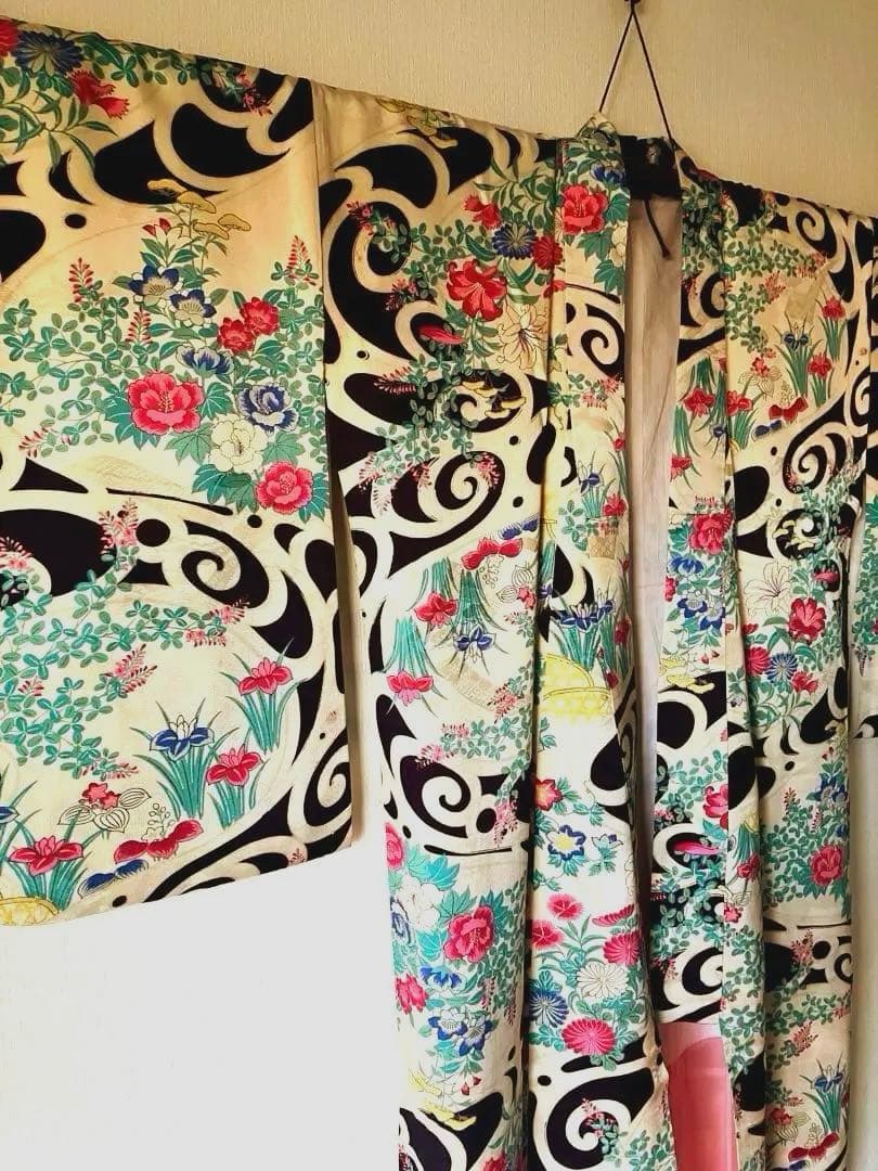 週末セール！【美品・超レア！超希少アンティーク】琳派、大正ロマン大胆柄☆着物