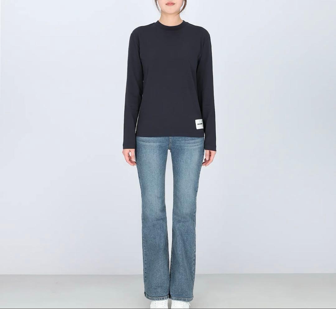 ジルサンダー　ネイビー　ロングTシャツ