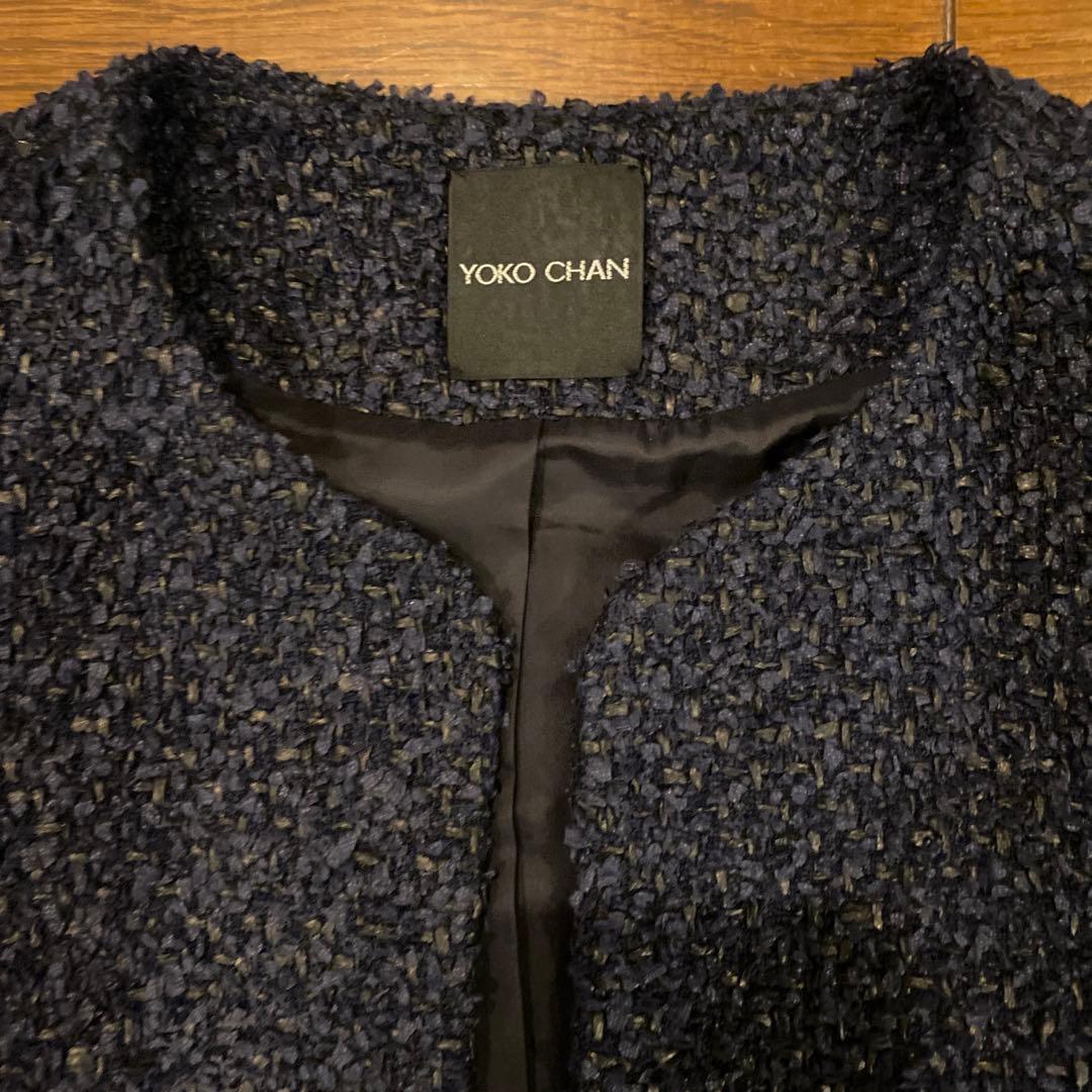 【セール中 未使用 試着のみ】YOKO CHAN ネイビーツイードセットアップ