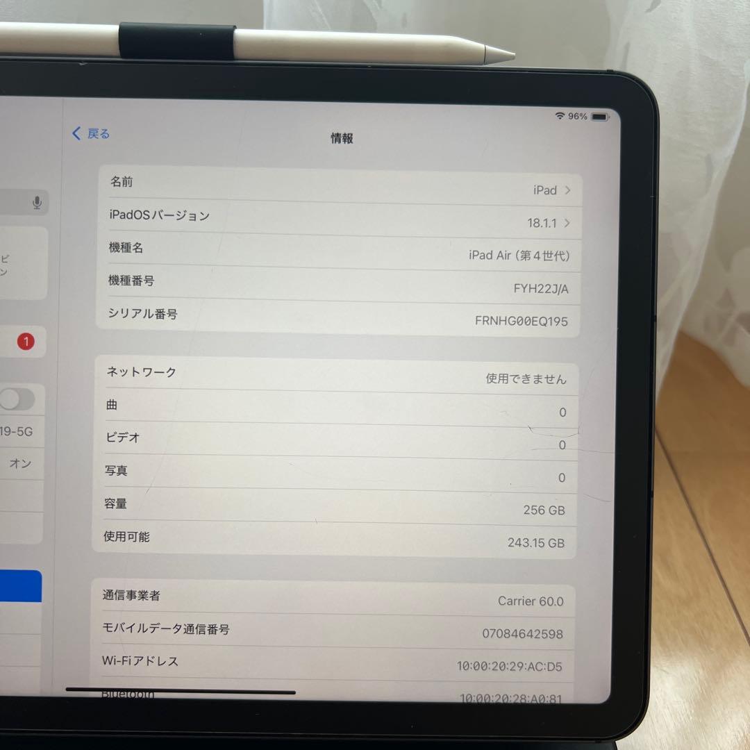 【多数付属品付き】iPad Air 第4世代 256GB セルラーモデル