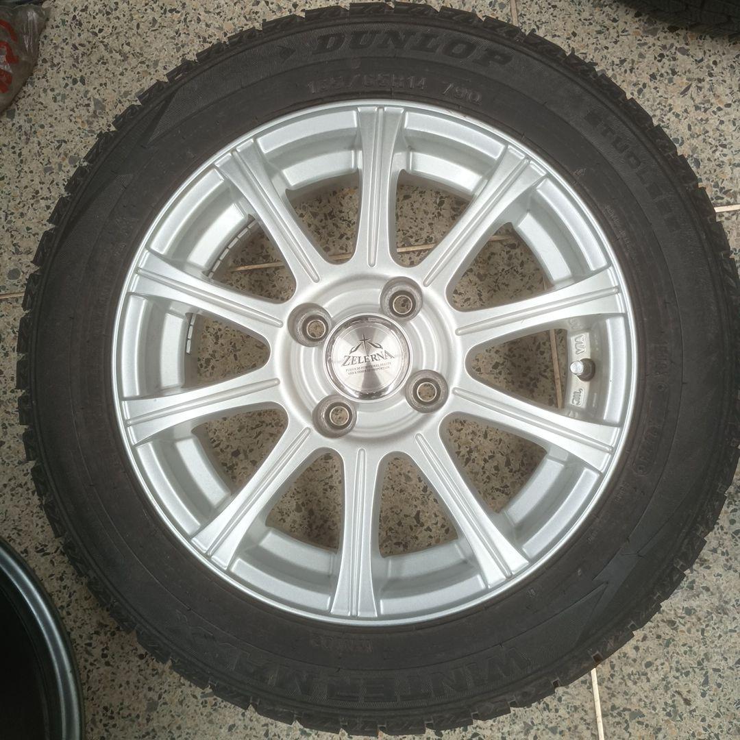 165/65R14 ダンロップ WM02 2023年 スタッドレス＆アルミ 4本