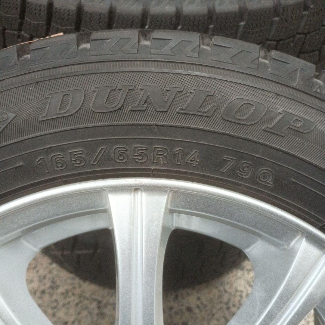 165/65R14 ダンロップ WM02 2023年 スタッドレス＆アルミ 4本