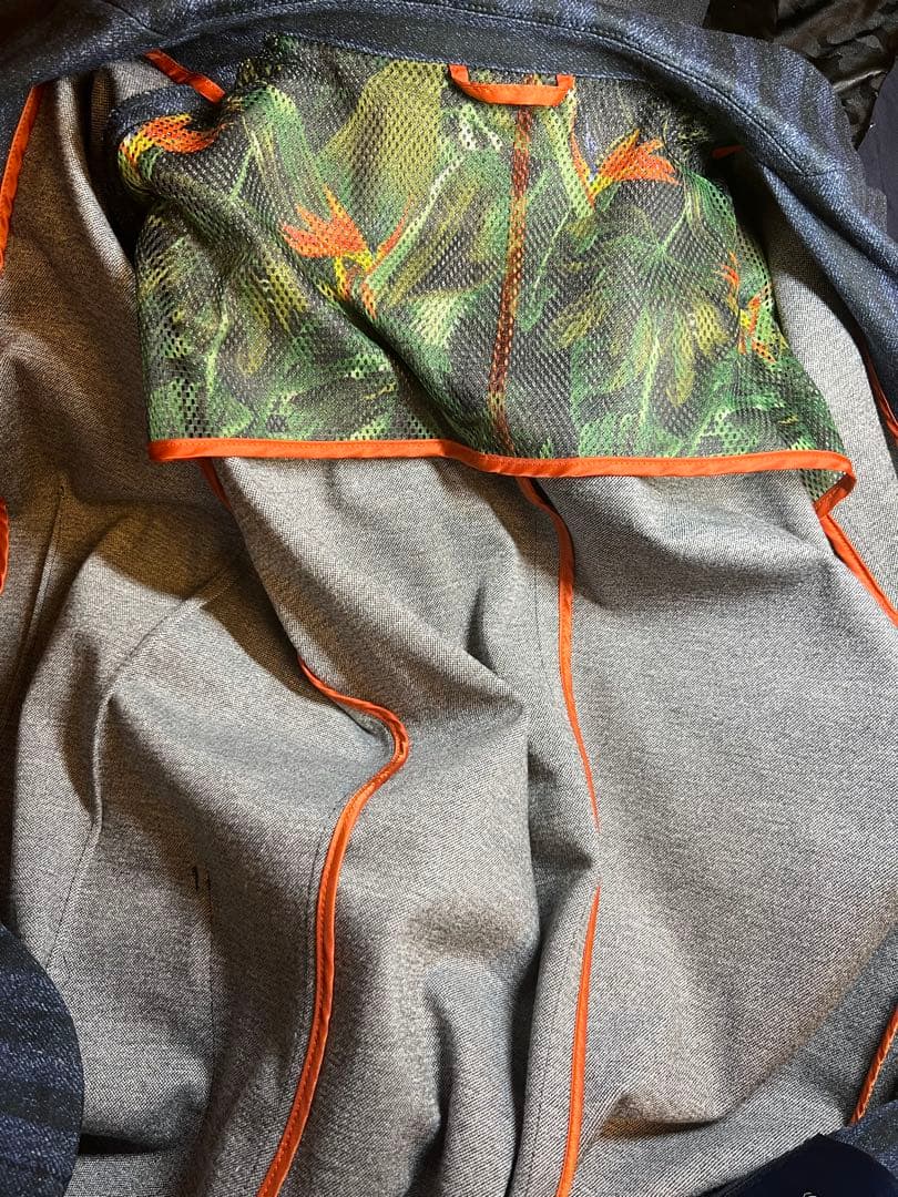 極美品G-stageデニム調LEON掲載セットアップ スーツストライプ 50XL