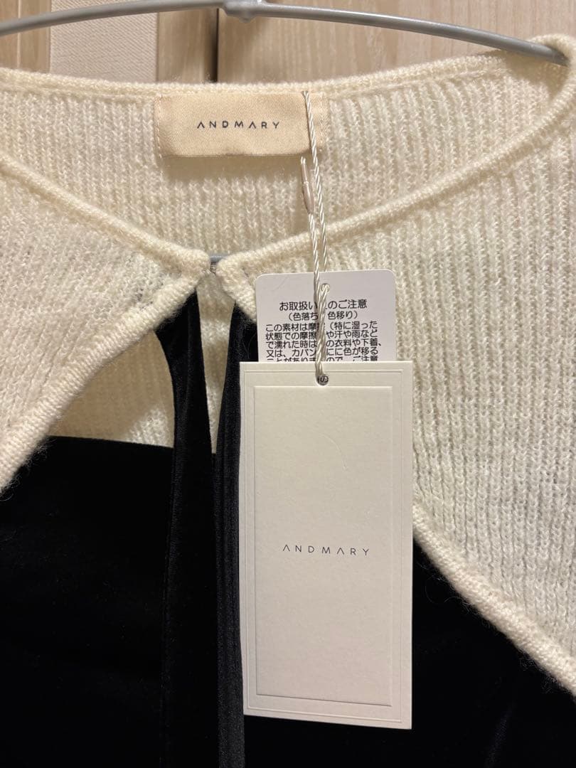 【新品未使用】ANDMARY リボン付きミニワンピース