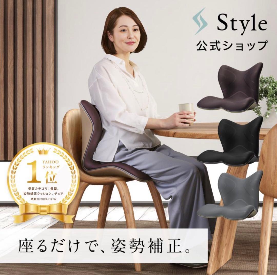 MTG 骨盤矯正クッション 黒　スタイルプレミアム