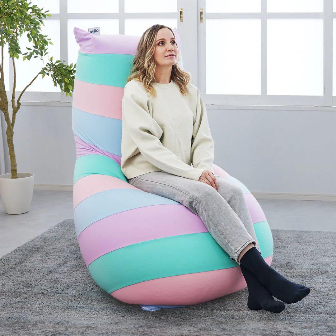 《カバー》Yogibo maxクッションカバー レインボー　パステル