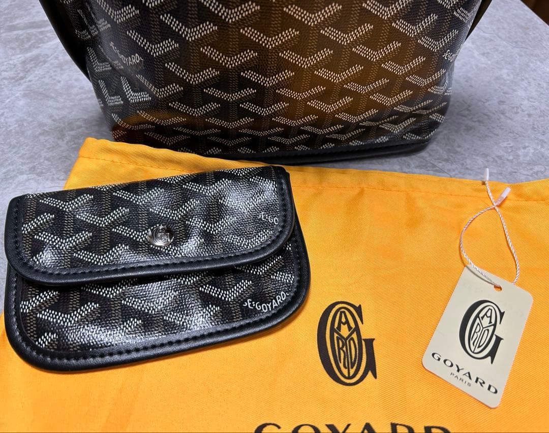 ゴヤール　ブラック トートバッグ サンルイ　ノベルティ　リバーシブル