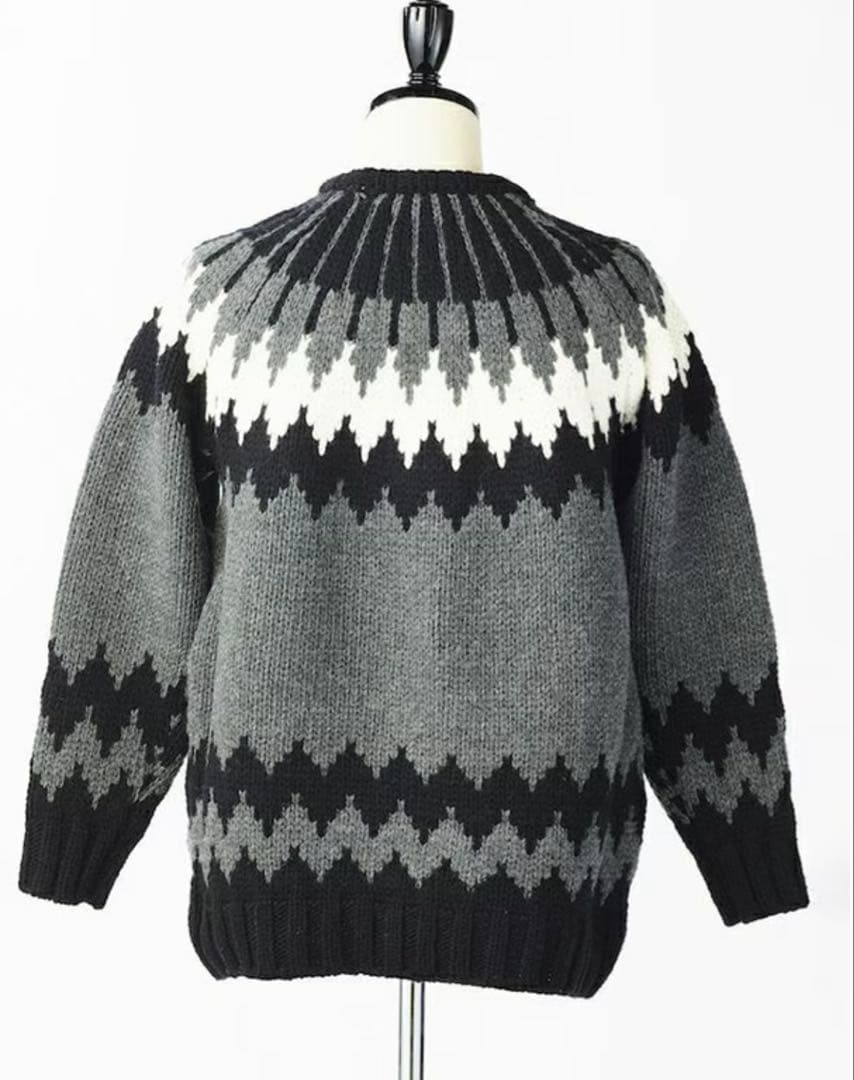 【未使用】1piu1uguale3ノルディックセーターBK