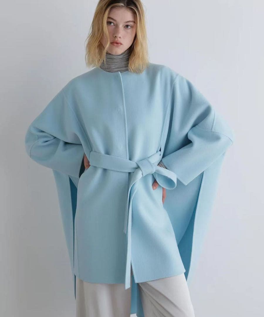 LE PHIL ソフトウールリバーポンチョコート