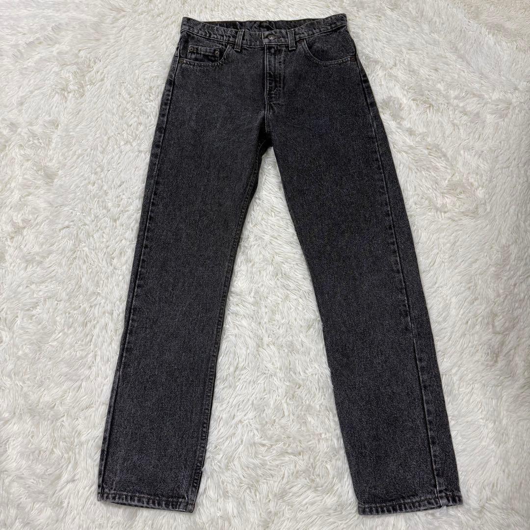 USA製✨リーバイス 505 先染めブラック 赤文字 ハチナナ ナイロンフット