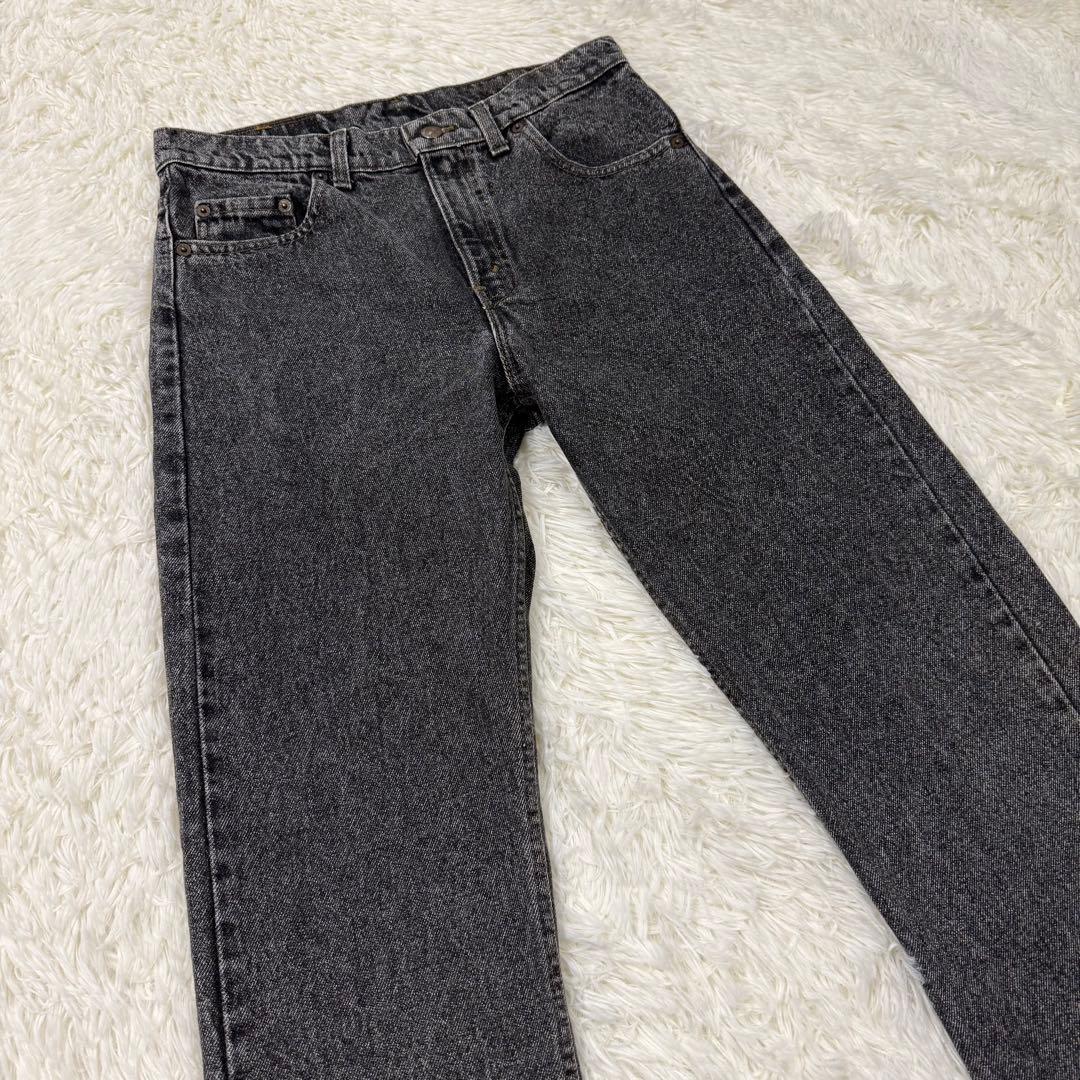 USA製✨リーバイス 505 先染めブラック 赤文字 ハチナナ ナイロンフット