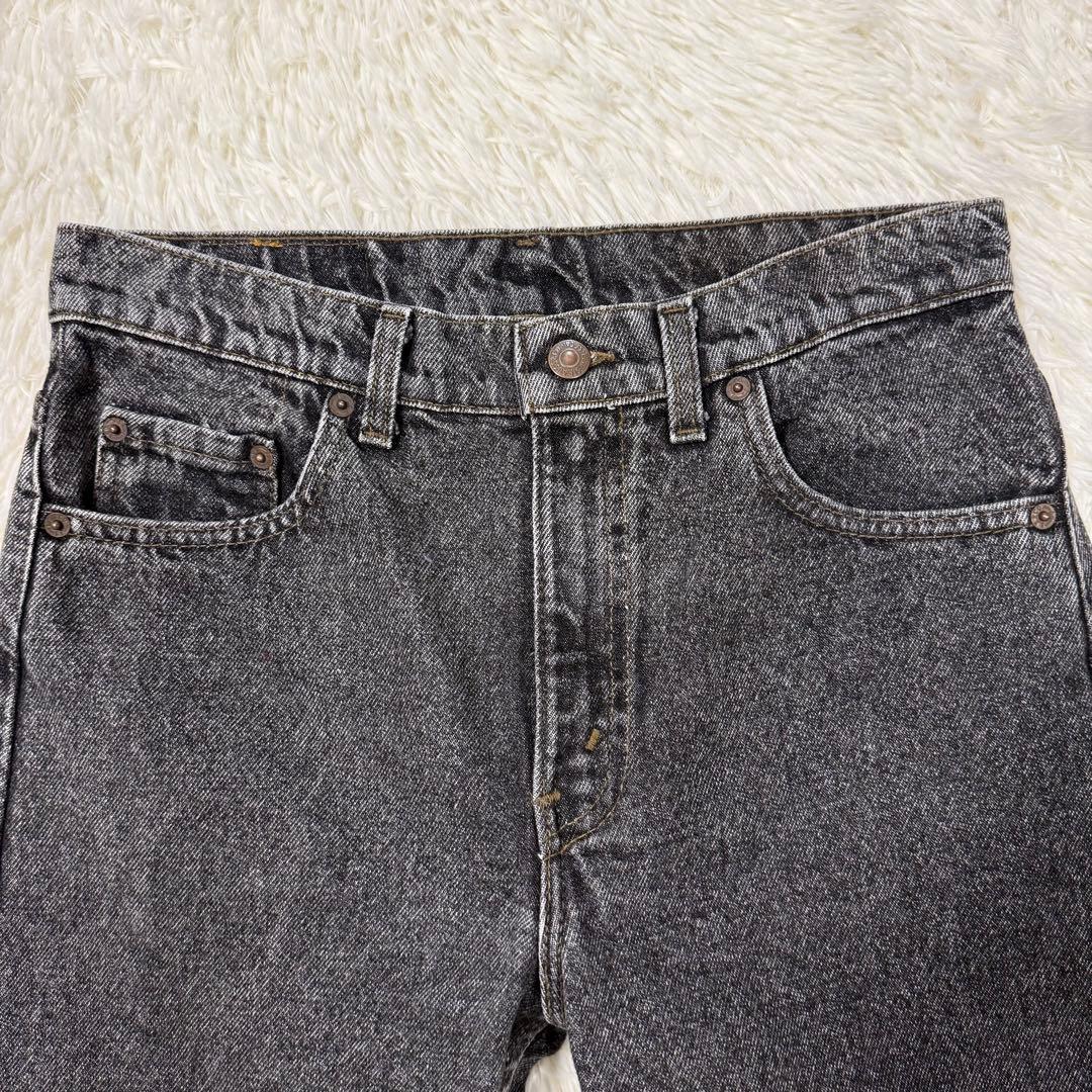 USA製✨リーバイス 505 先染めブラック 赤文字 ハチナナ ナイロンフット