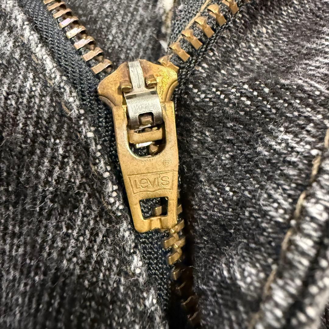 USA製✨リーバイス 505 先染めブラック 赤文字 ハチナナ ナイロンフット