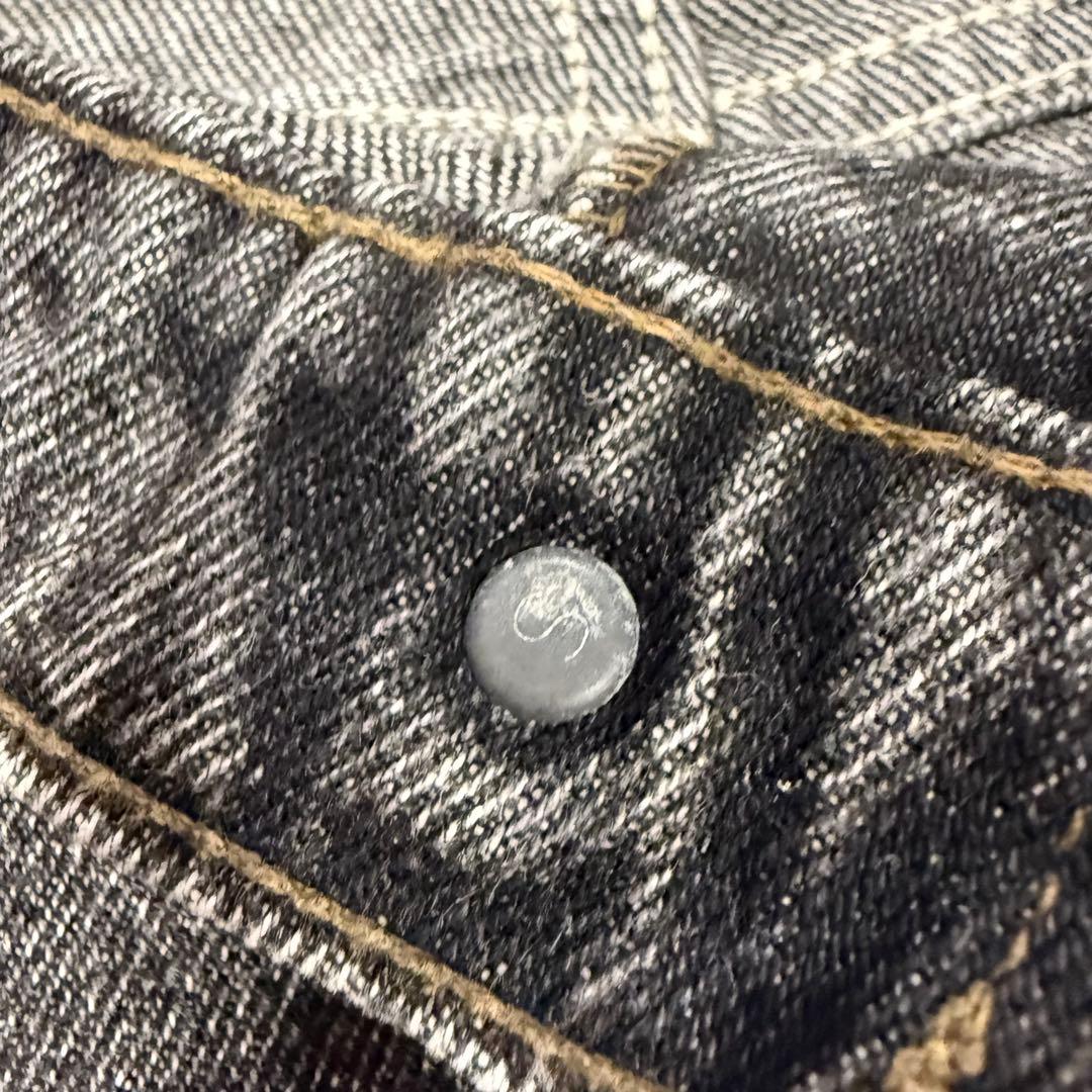 USA製✨リーバイス 505 先染めブラック 赤文字 ハチナナ ナイロンフット