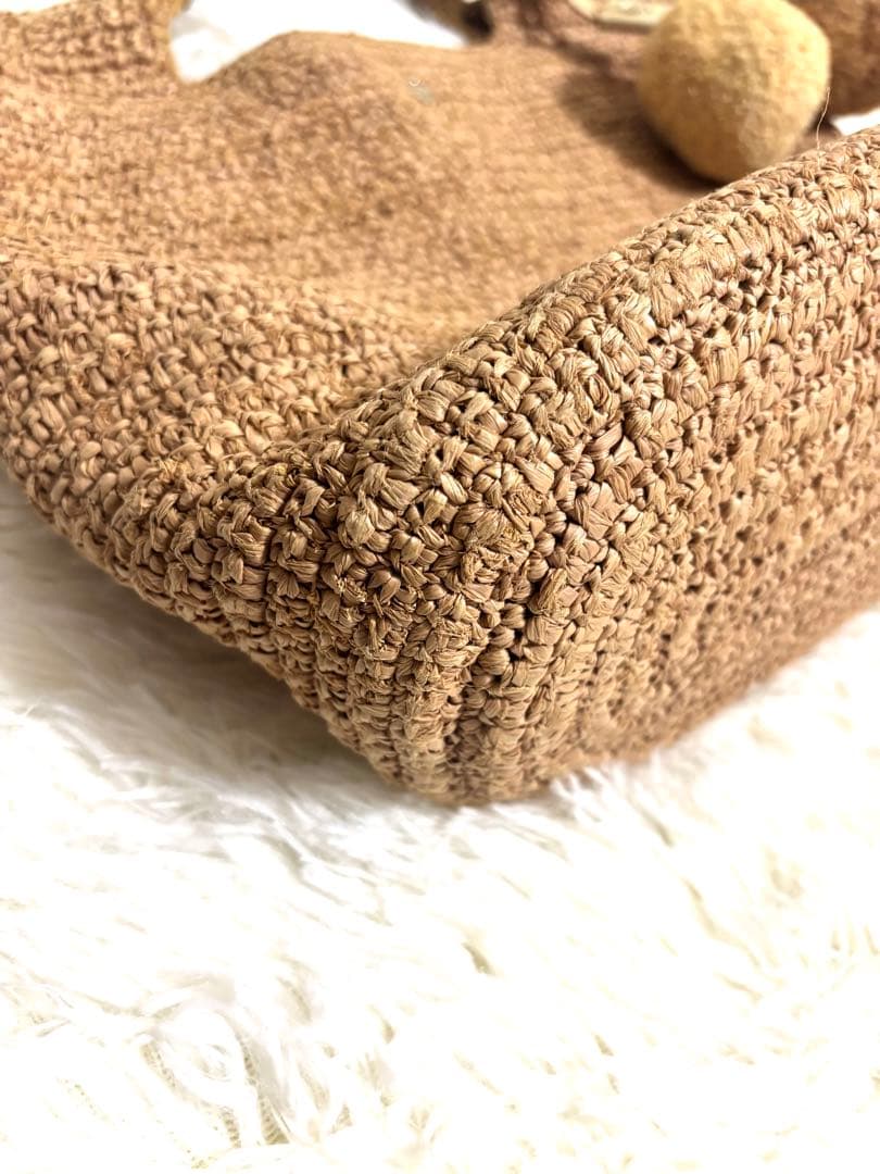 ⭐︎ヘレンカミンスキー⭐︎ ラフィア カゴバッグ チャーム付 かごバッグ