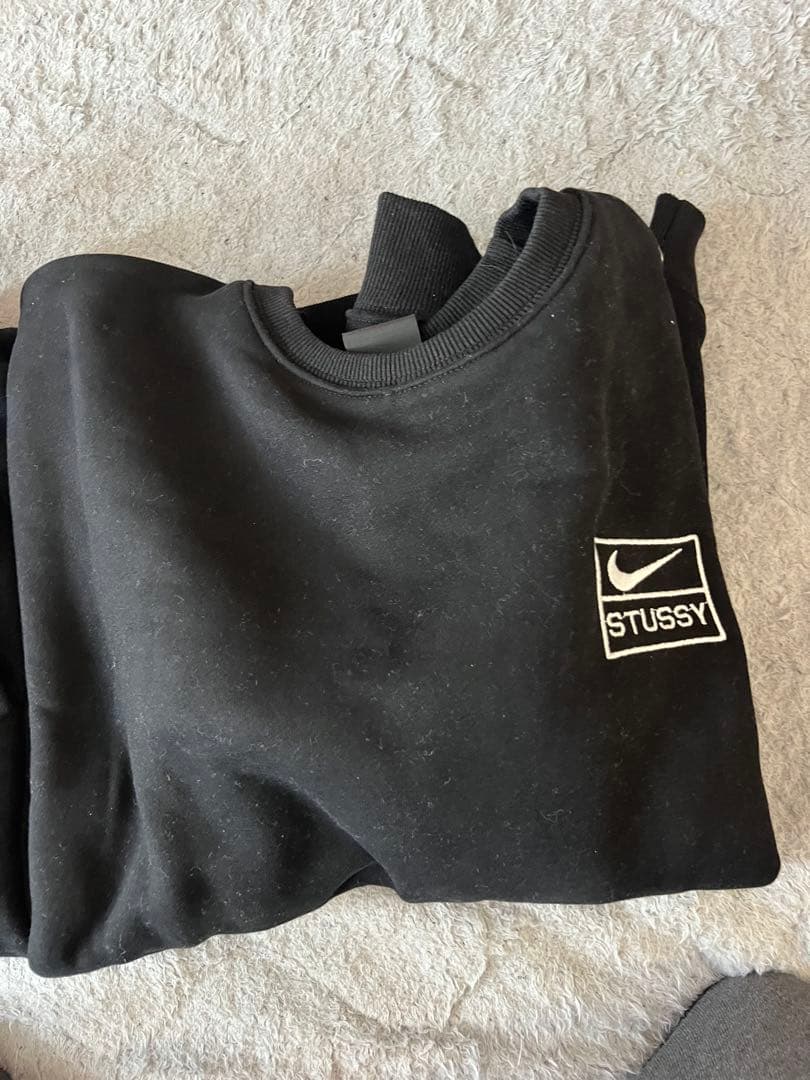 STUSSY NIKE ブラック トレーナー・スウェット