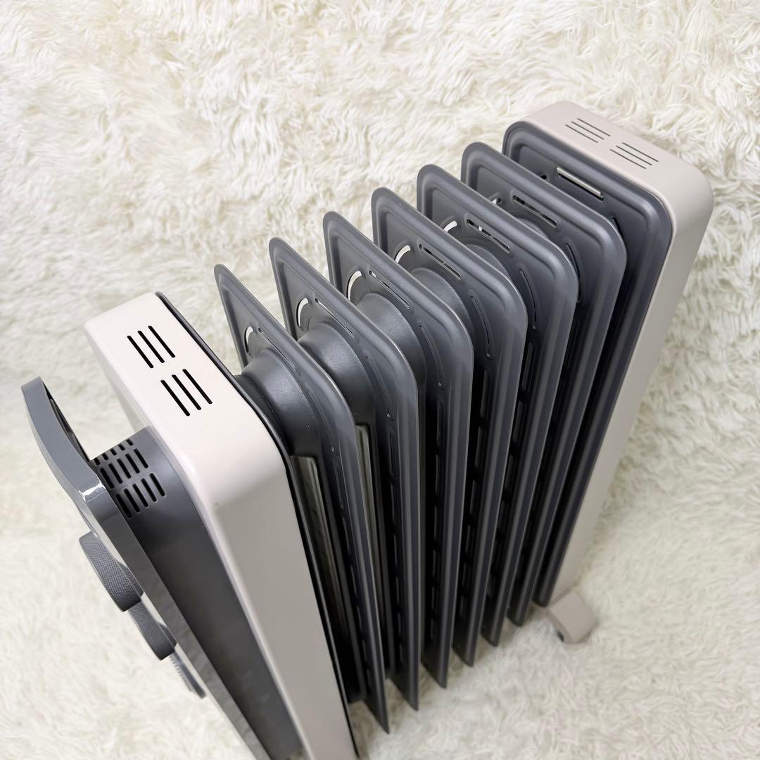 美品 DeLonghi オイルヒーター RHJ21F0812-GY グレー