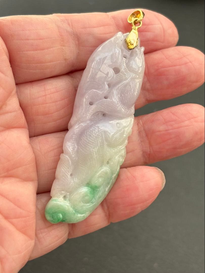 翡翠　ラベンダージェイド　ペンダントトップ　750