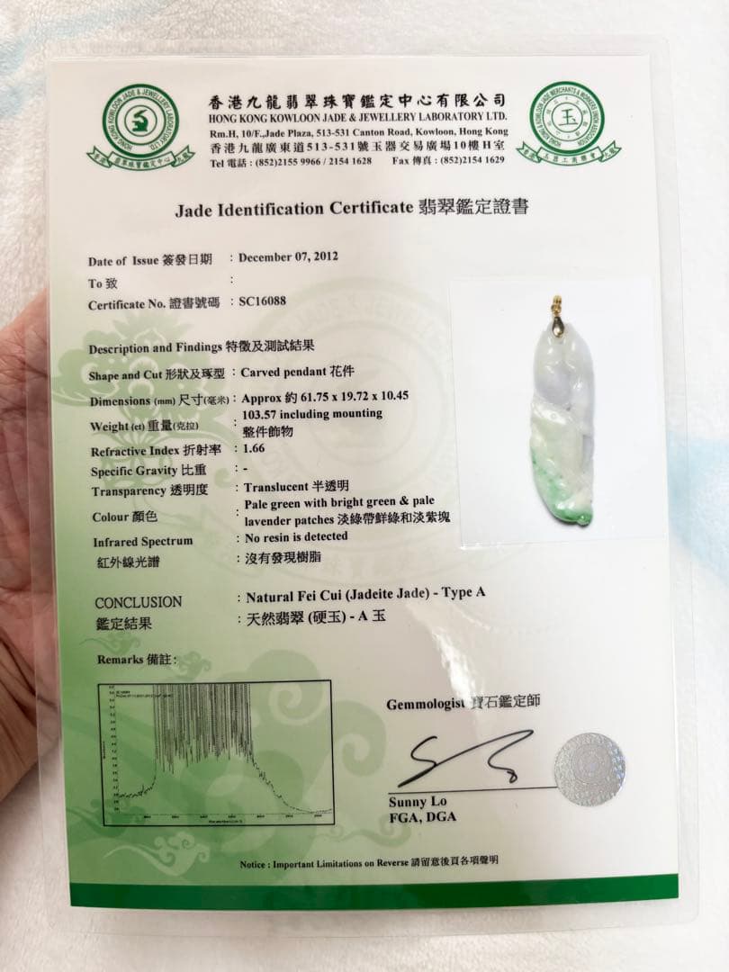 翡翠　ラベンダージェイド　ペンダントトップ　750