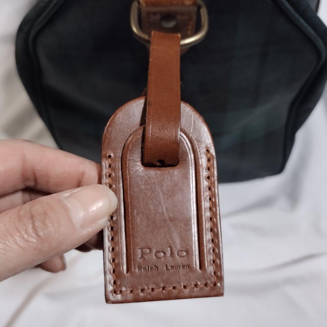 ポロラルフローレン　チェック柄ボストンバッグ　レトロ　RALPH LAUREN