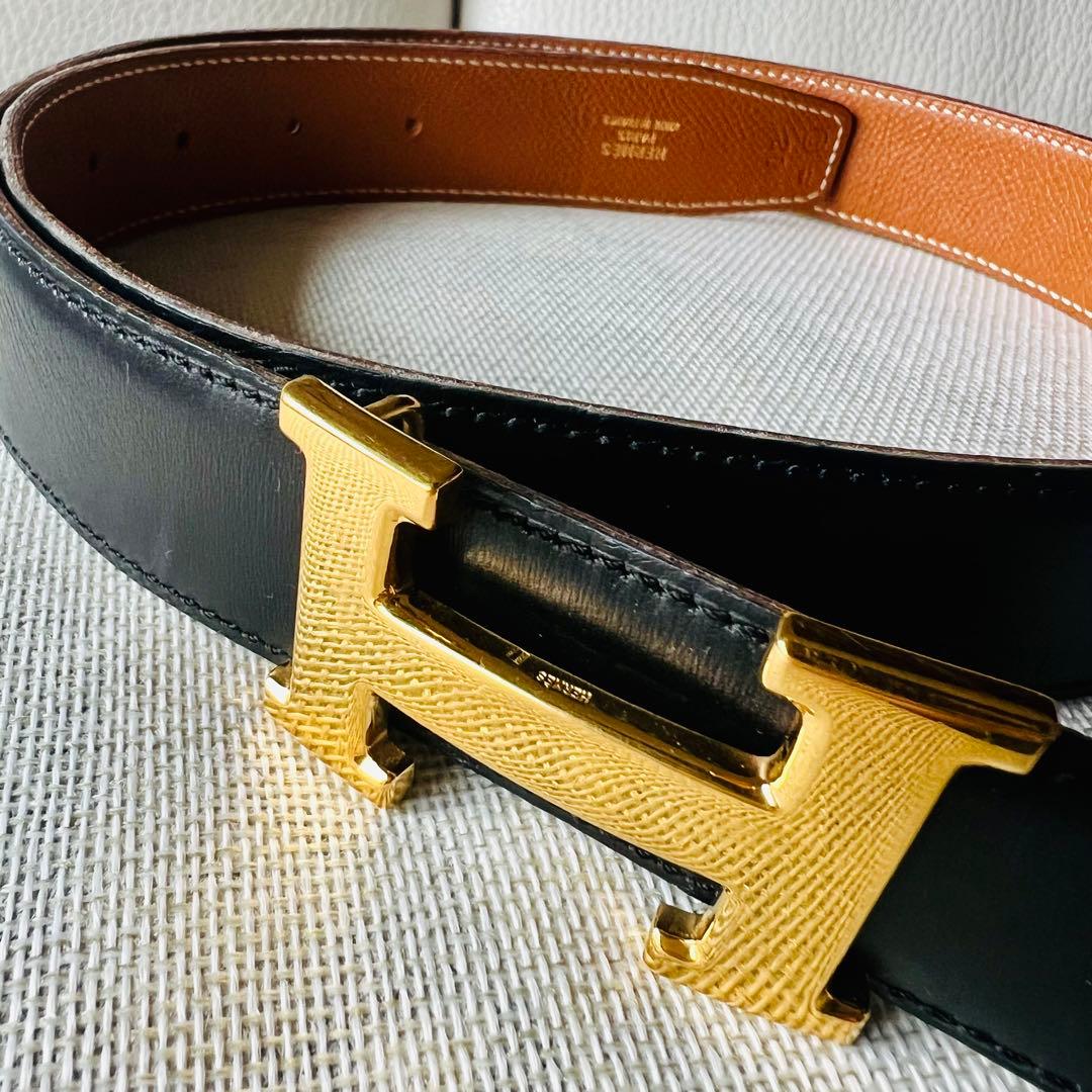 ⭐️美品❗️Vintageエルメス HERMES 91年 レザーベルト リバーシブル