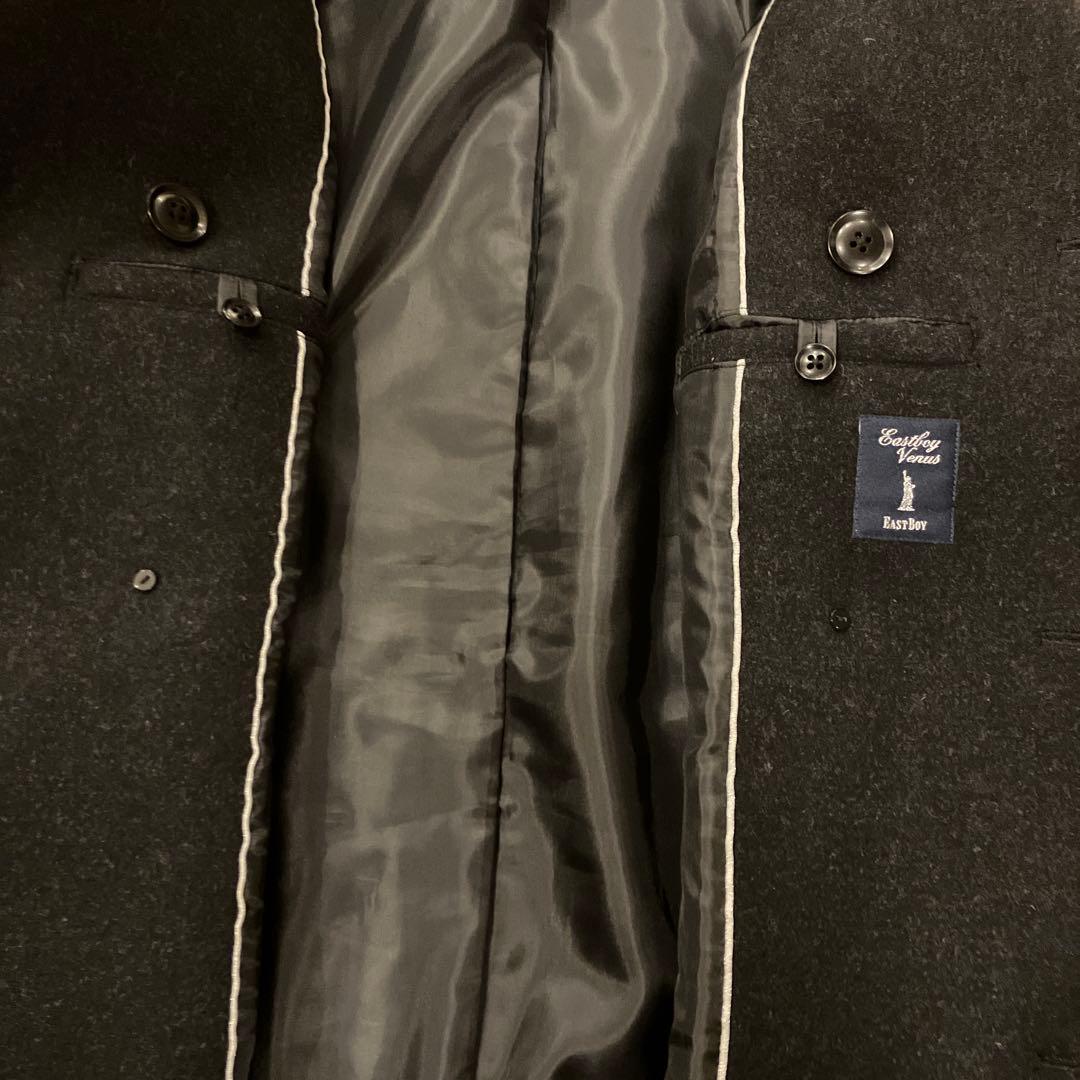 EAST BOY Venus アンゴラ混ピーコート9号 チャコールグレー