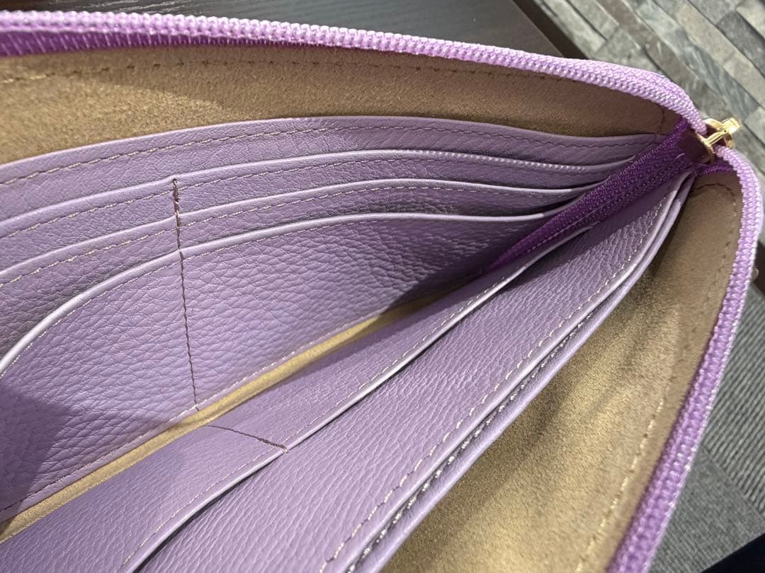 ATAO limo アタオ パイソン箔（2022） ラベンダー 長財布