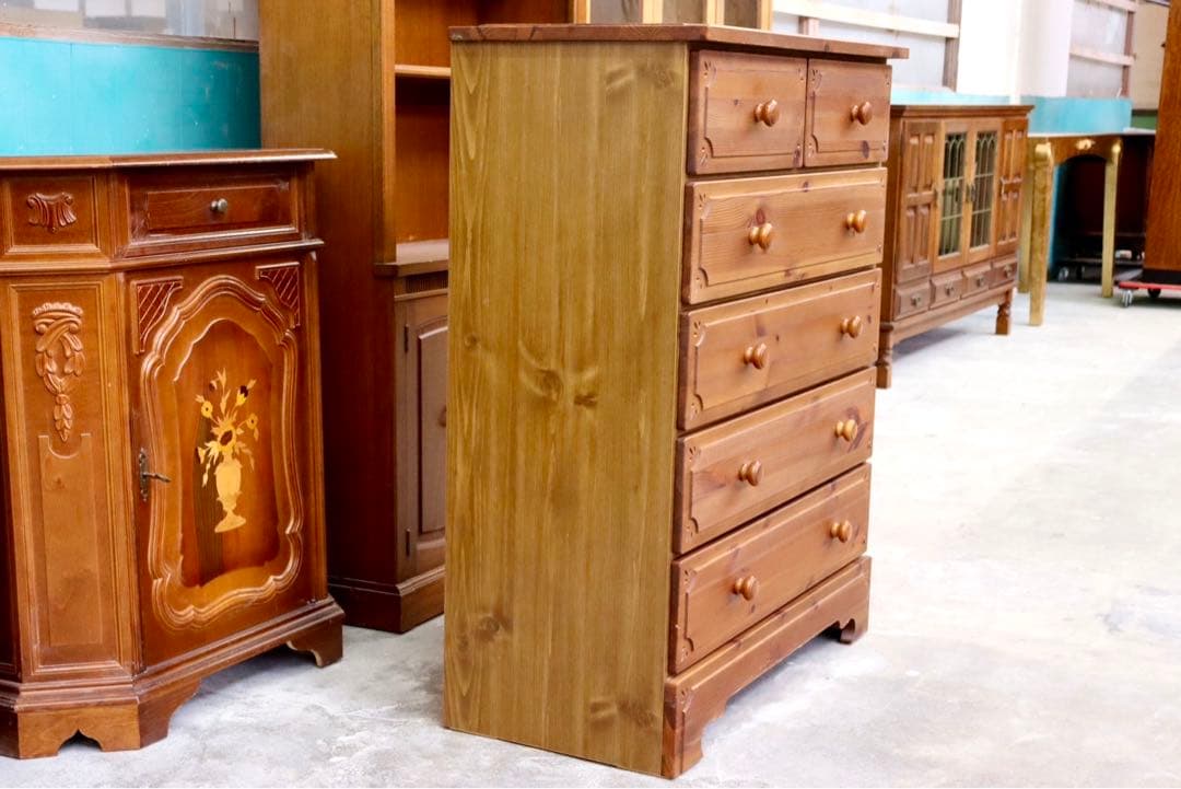 GMHK719○東京インテリア パイン 5段チェスト チェスト 整理箪笥 洋服箪