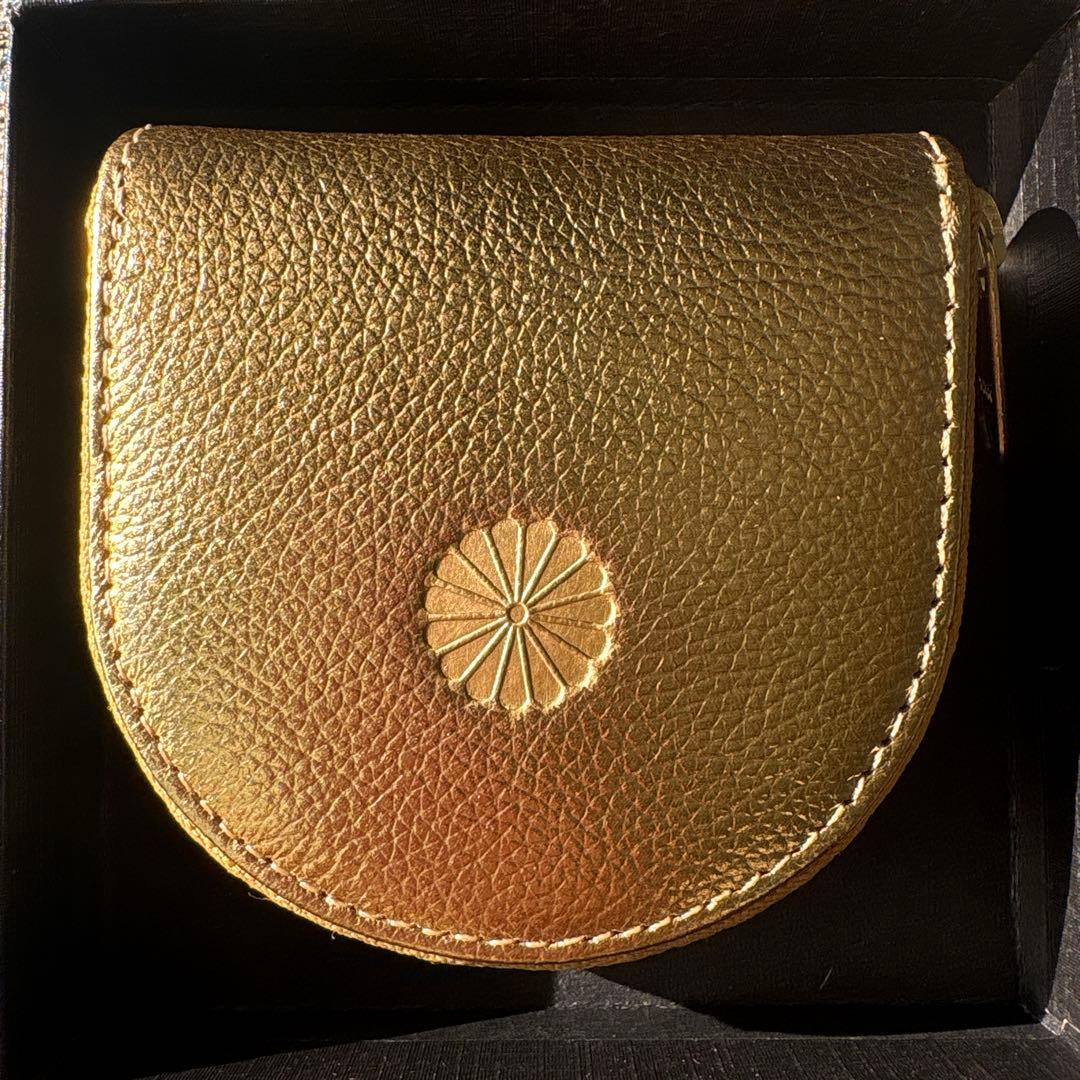 【新品】皇居財布　ケース　ゴールド　小銭入れ　馬蹄型