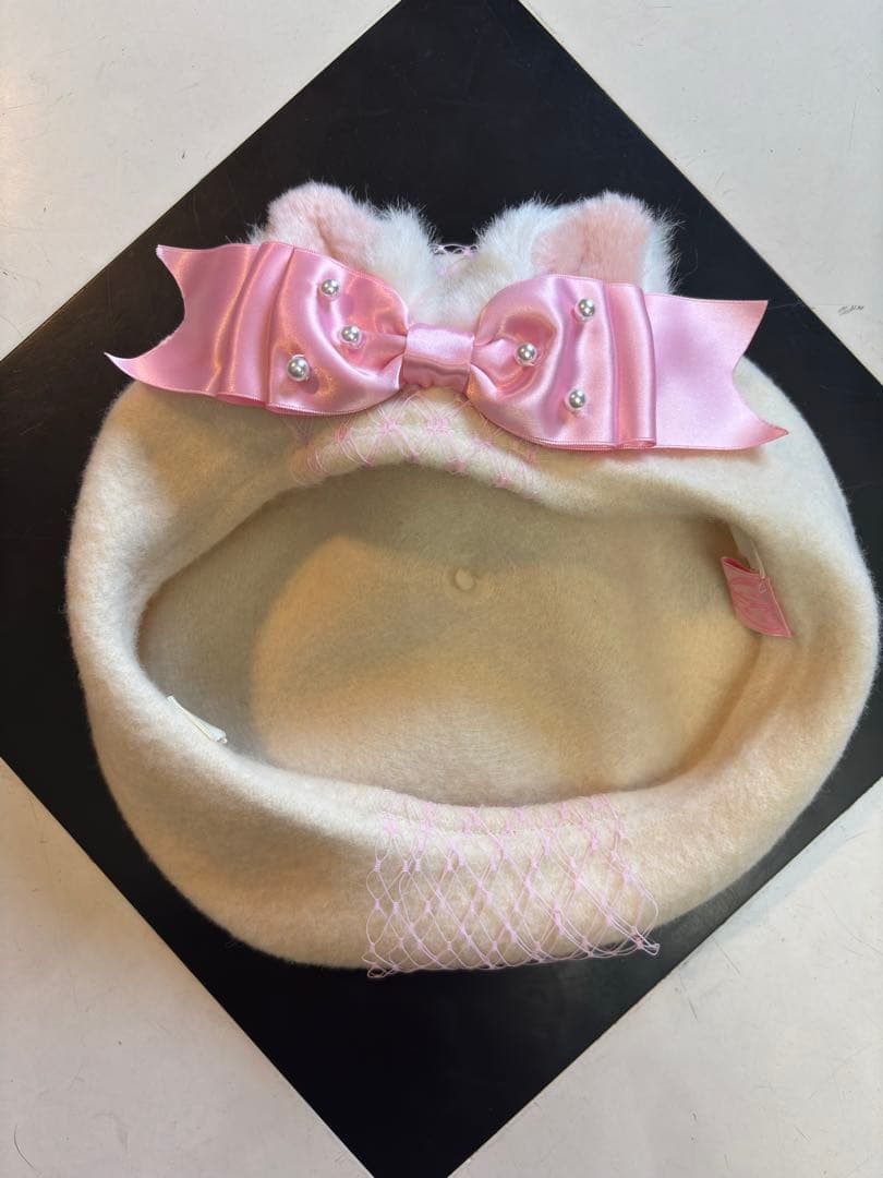 Angelic Pretty／Dolly Cat ベレー帽　白色