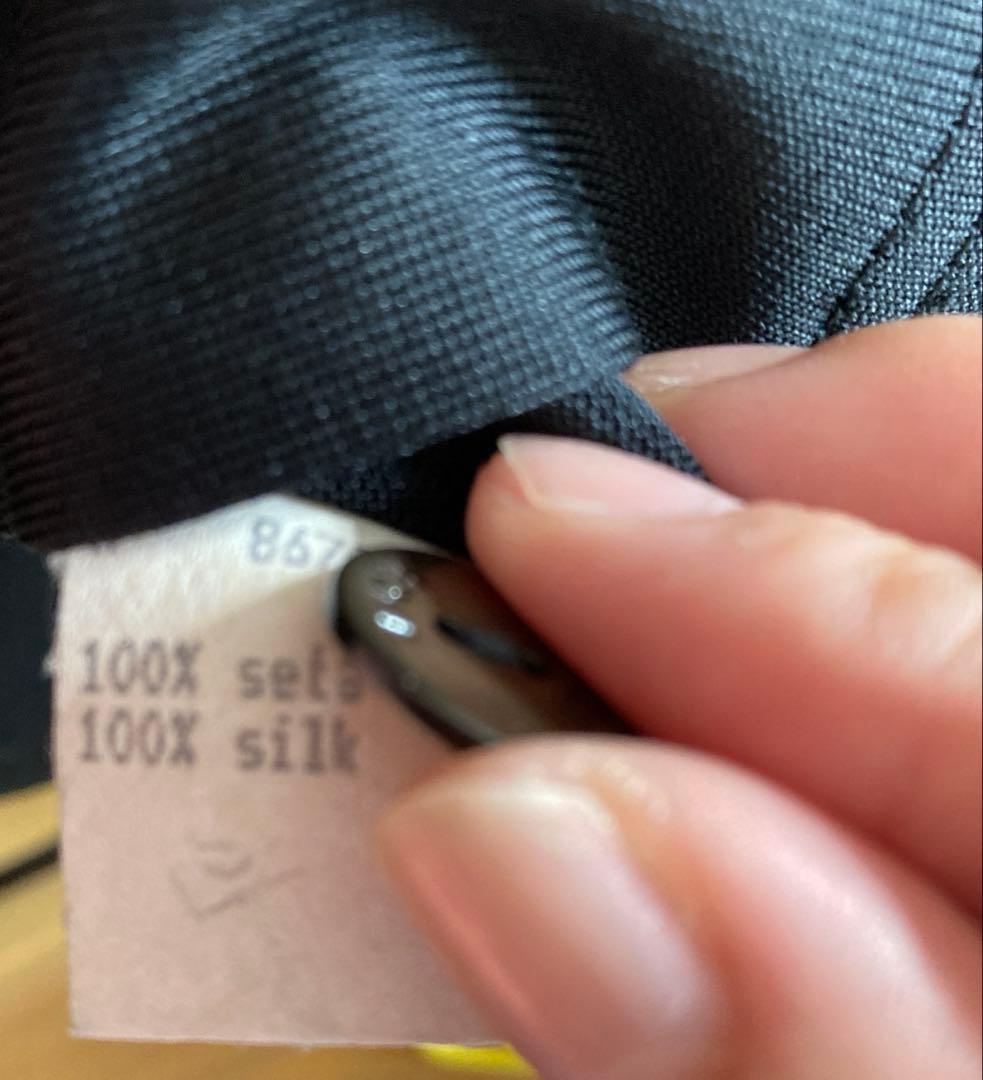 FENDIブラック 長袖シルクシャツ フェンディ