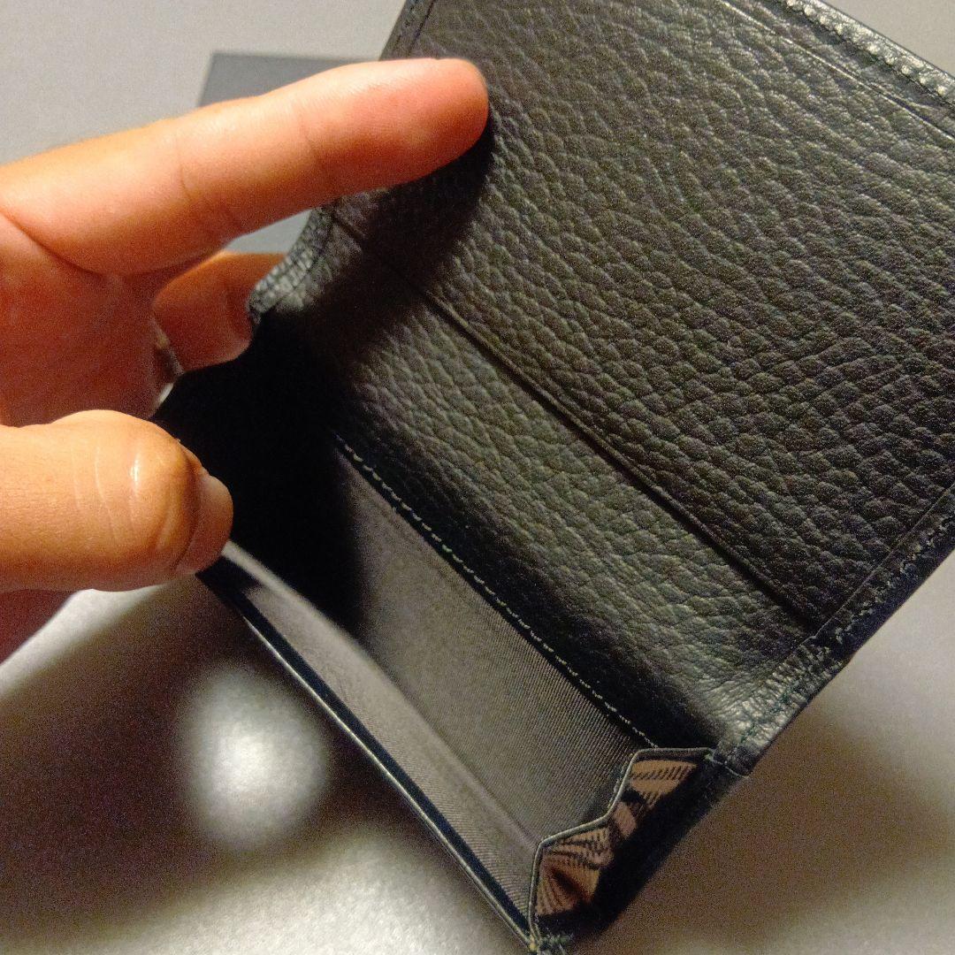 新品未使用！BURBERRY バーバリー 黒 レザー 名刺入れ
