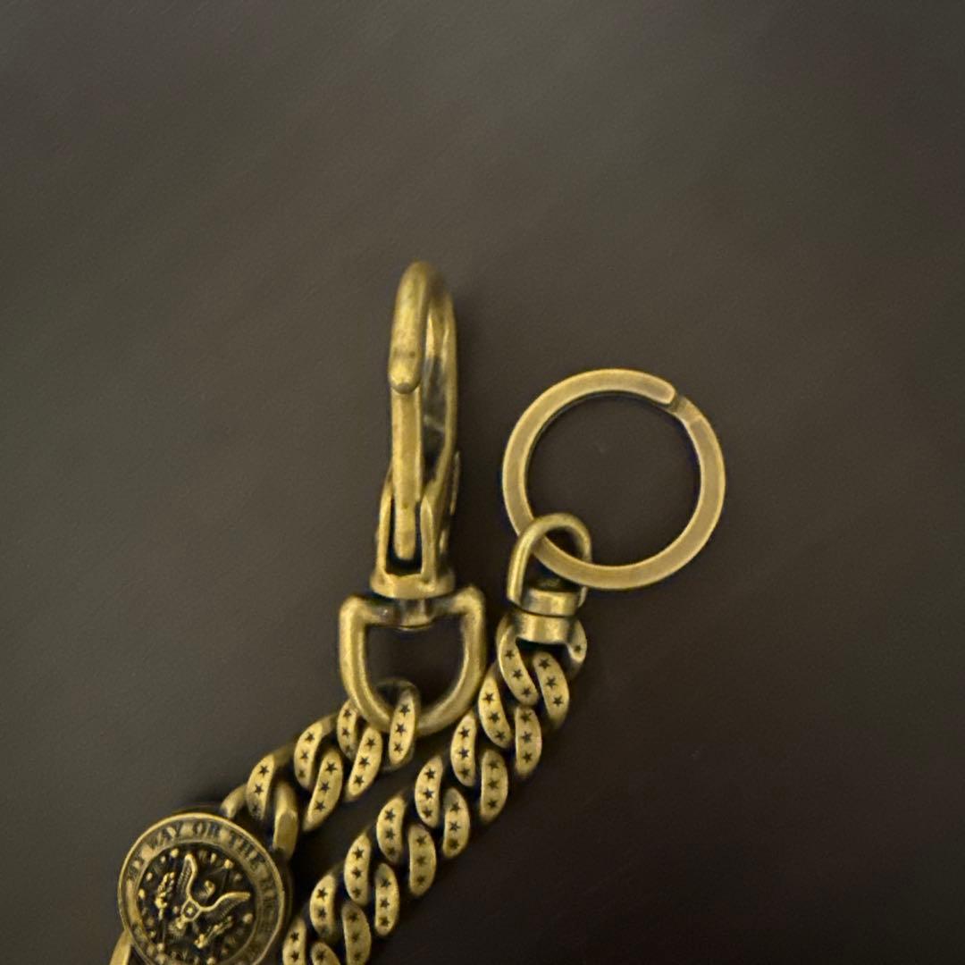 CALEE ウォレットチェーン 45cm 真鍮