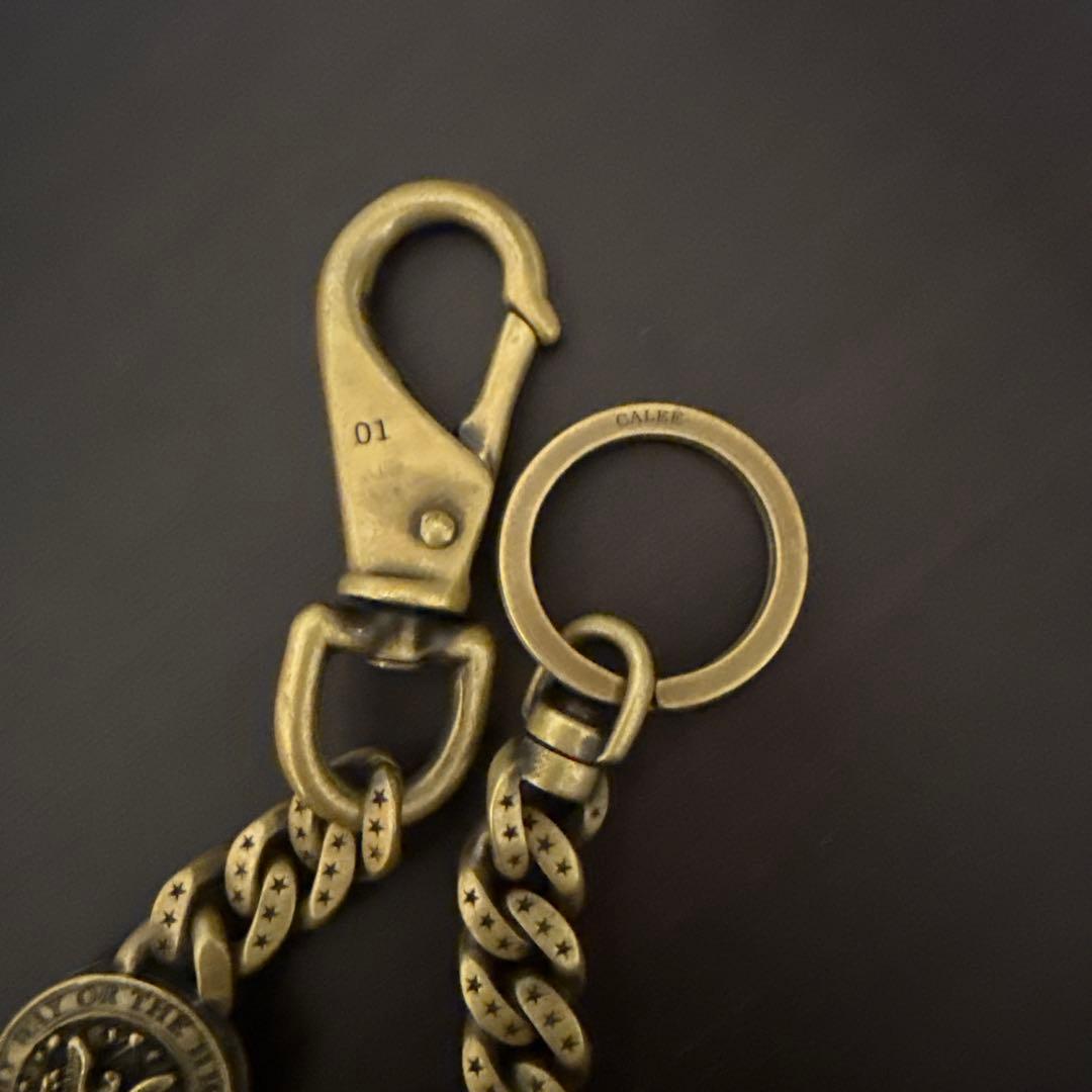 CALEE ウォレットチェーン 45cm 真鍮