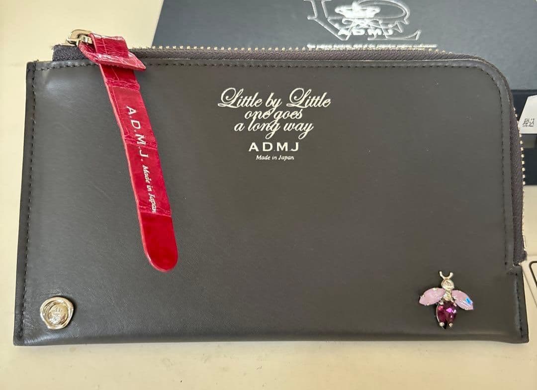 c*o様 ADMJ THE BEE オーガナイザー 長財布 グレー