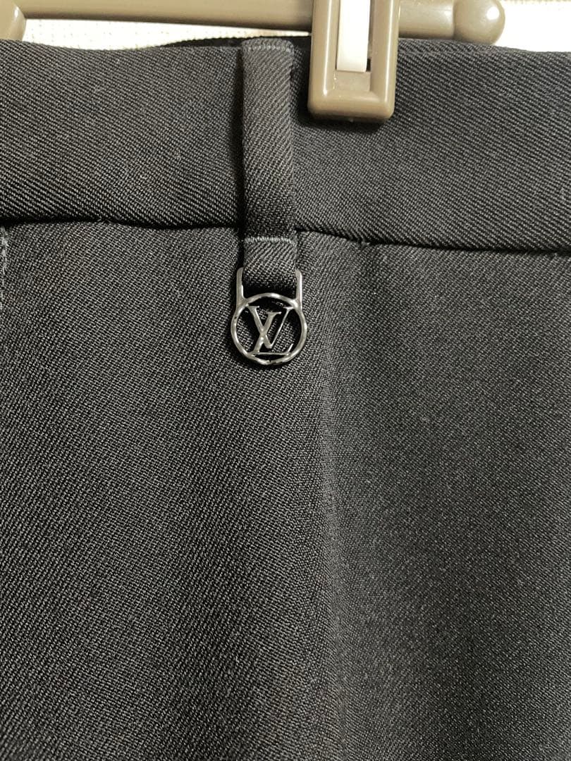 極美品 Louis Vuitton ブラック テーパードスラックス