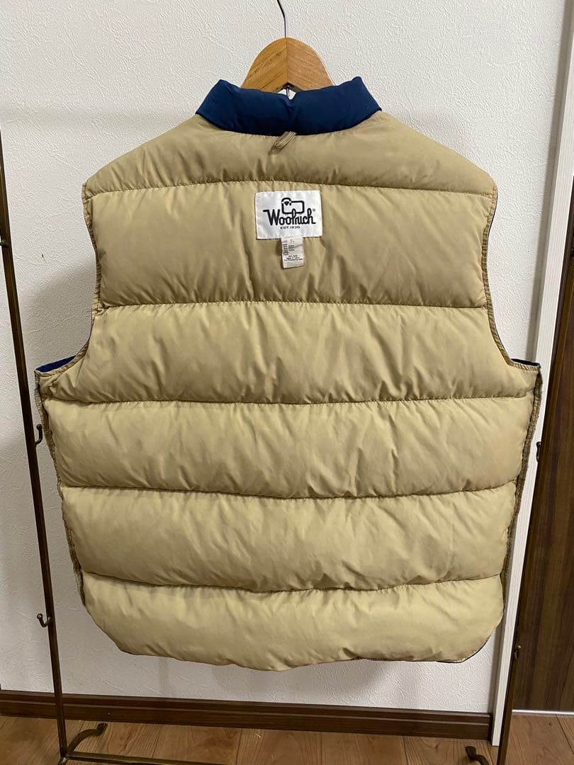 ウールリッチ　ダウンベスト　XL ネイビー　ベージュ