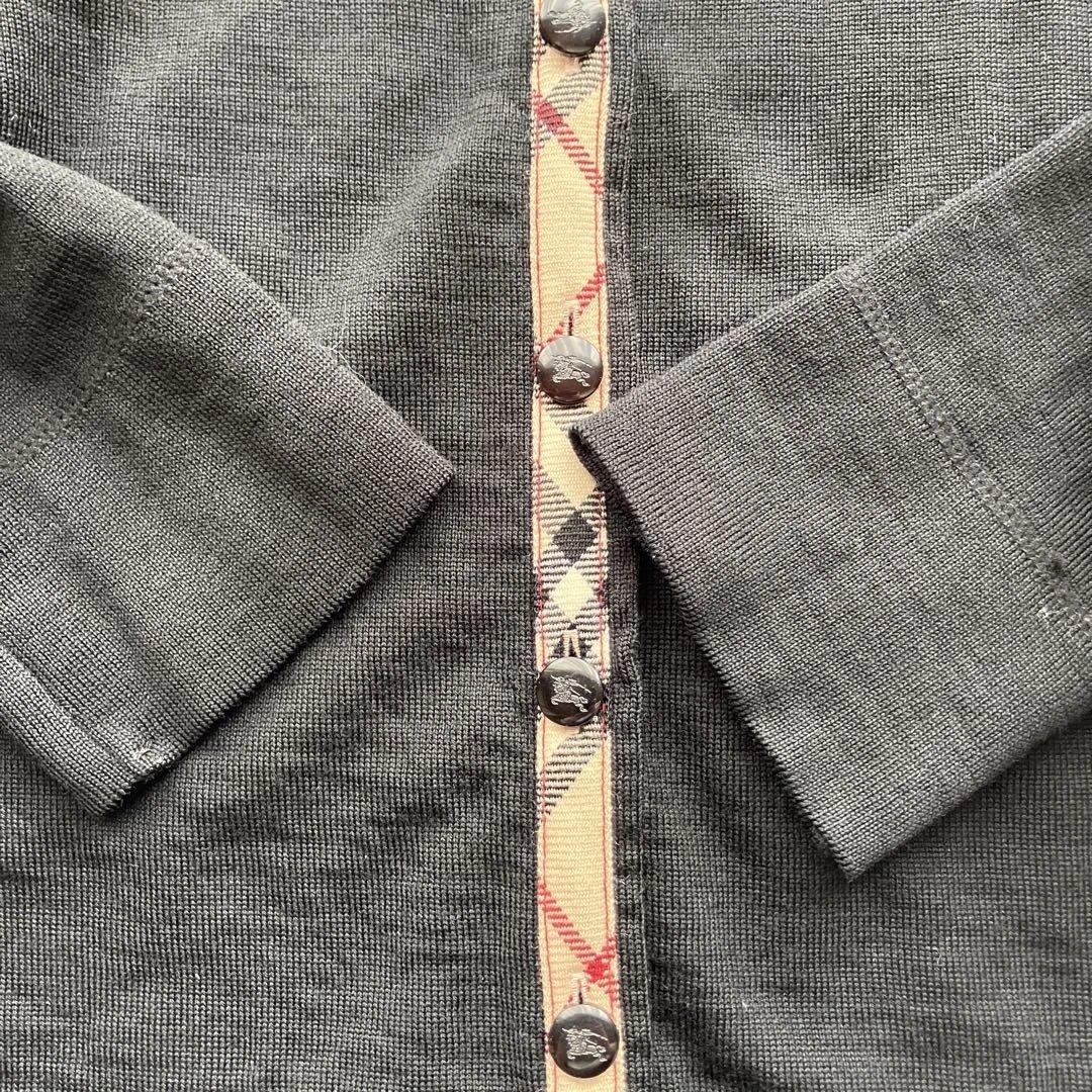 BURBERRY BLUE LABEL ブラックカーディガン 38 ノバチェック