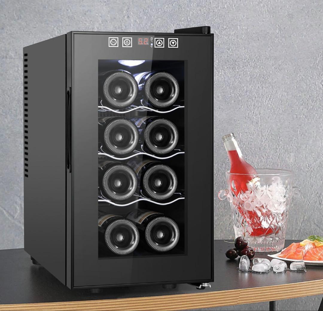 ワインセラー 25L 8本収納 ワインクーラー 缶ビール 日本酒 ペルチェ式