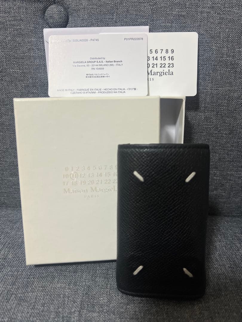 【正規品保証カード他付属品付】Maison Margiela ブラックキーケース