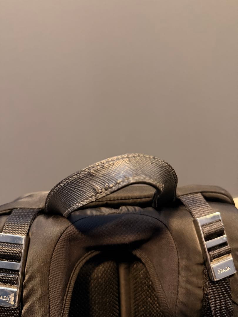 PRADA ブラック バックパック 2VZ00 テスート