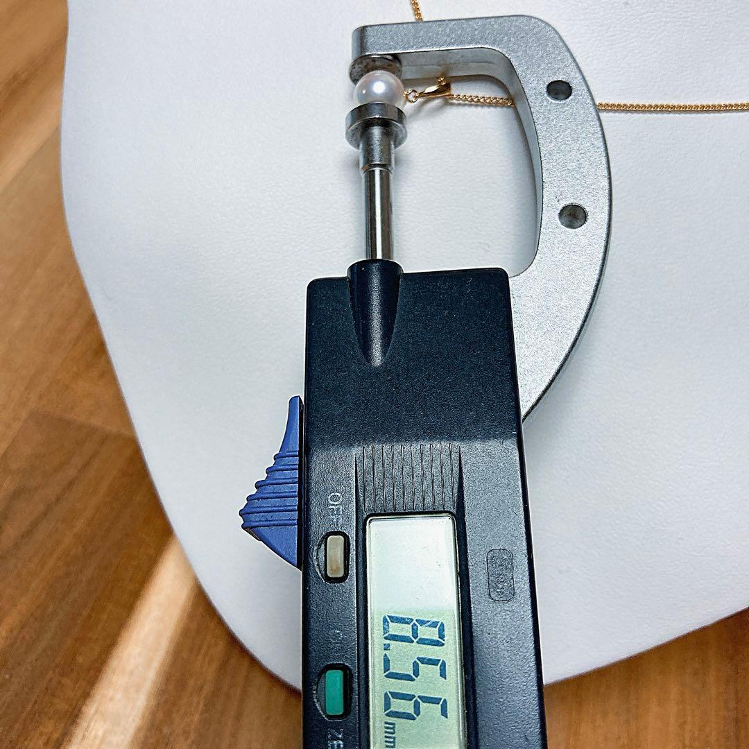 【新品・百貨店商品／総本店】2176天女級8.5-9.0㍉アコヤ真珠K18トップ