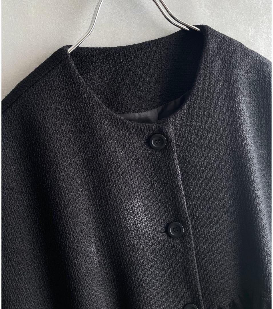 美品✨リヴェタート　ペプラム　ギャザージレ　黒　ワイドシルエット　オケージョン