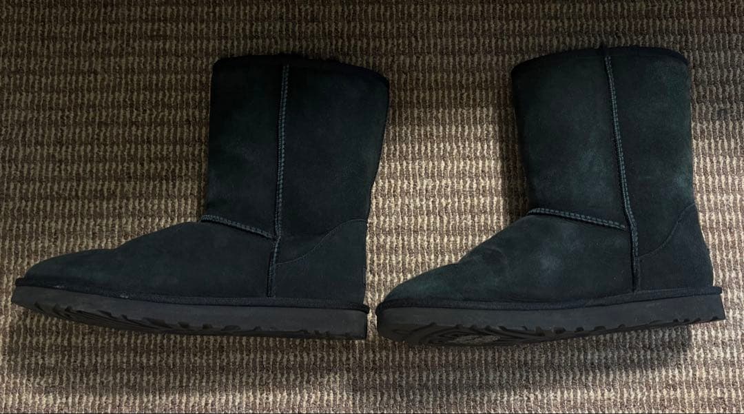 UGG メンズ クラシックショート ムートンブーツ シープスキン 黒 29cm