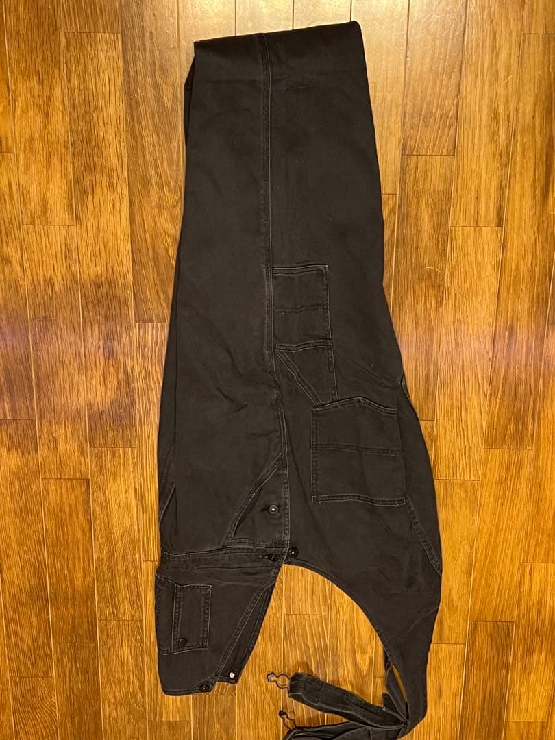 Stussy ブラックデニムオーバーオール