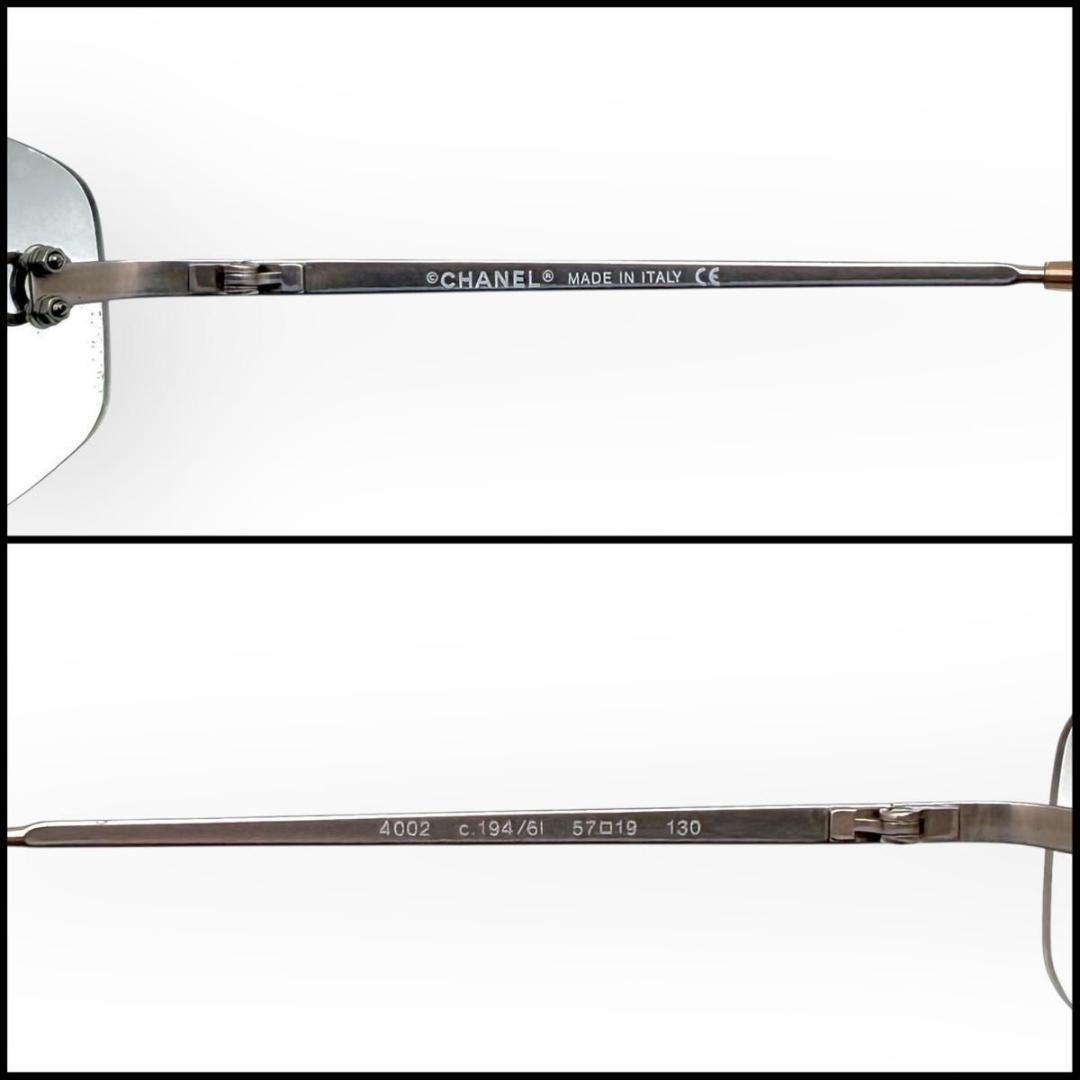 CHANEL シャネル　リムレス　サングラス　ココマーク　オーバル　Y2K