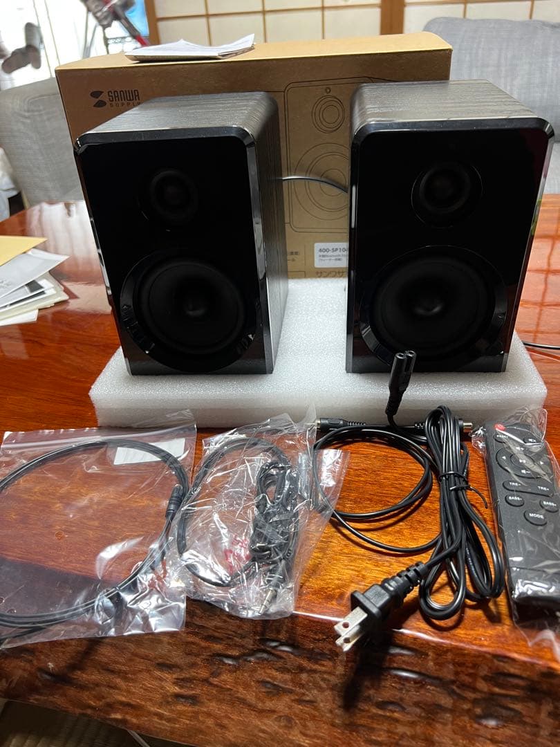 SANWA 木製Bluetoothスピーカー　新品