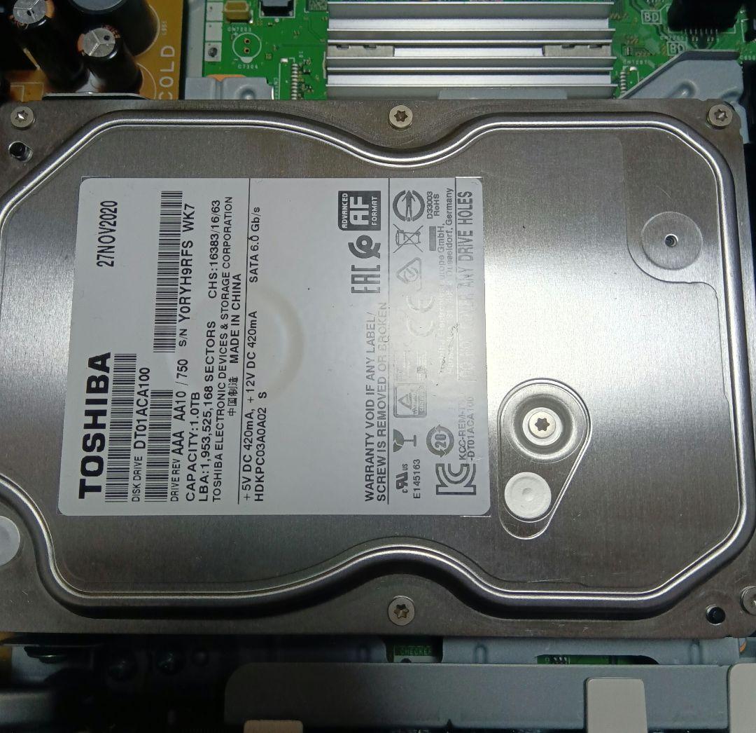 SHARP AQUOS BD-W1800W HDD新同品交換